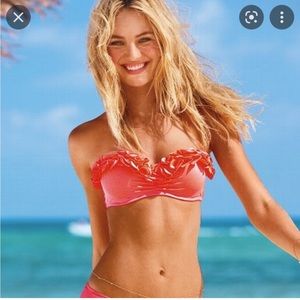 Victoria’s Secret neon pink flirt bandeau bikini top 36C